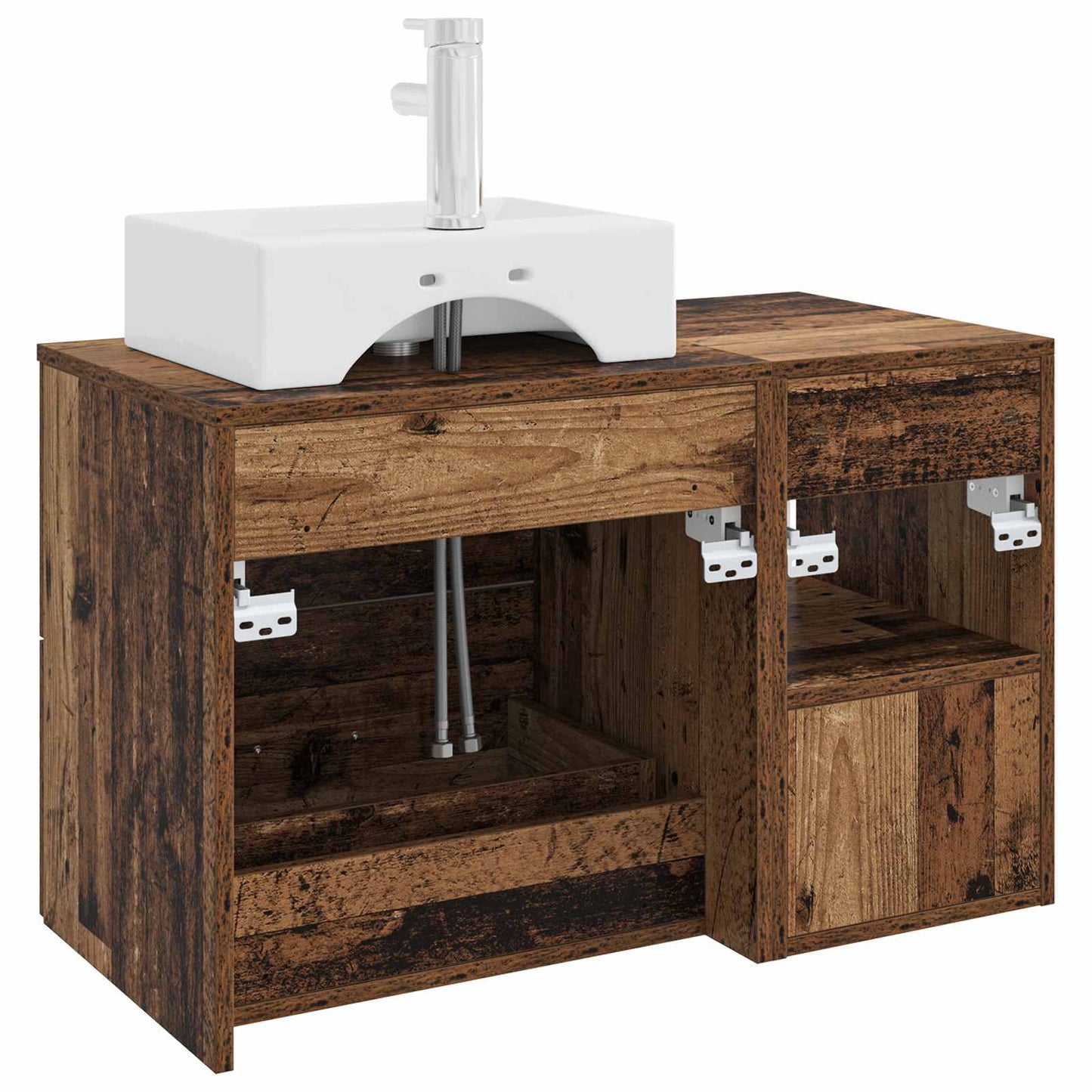 vidaXL Bathroom Furniture Set 2 pcs Old Wood Engineered Wood