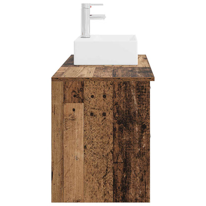 vidaXL Bathroom Furniture Set 2 pcs Old Wood Engineered Wood