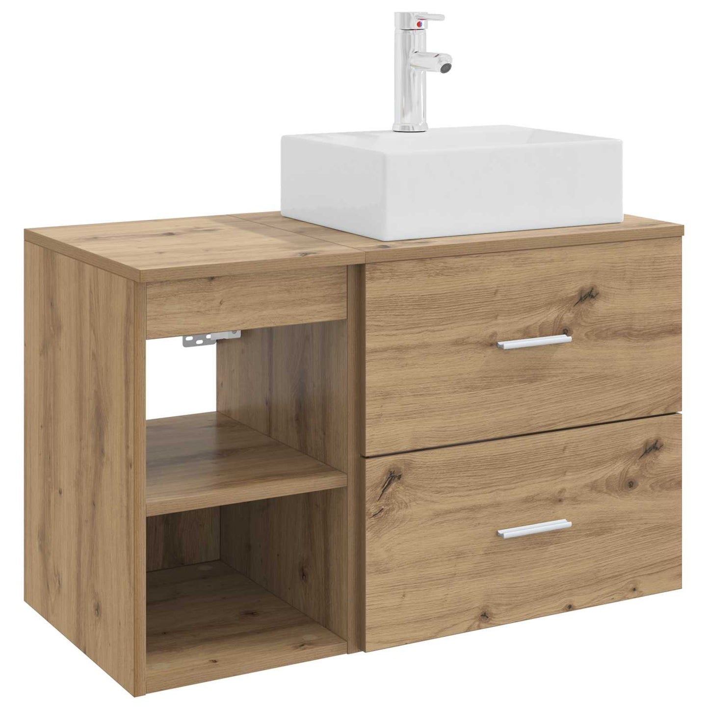 vidaXL Bathroom Furniture Set 2 pcs Artisan Oak Engineered Wood