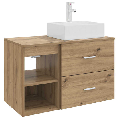 vidaXL Bathroom Furniture Set 2 pcs Artisan Oak Engineered Wood