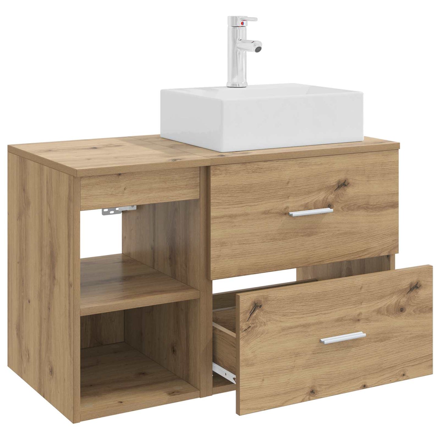 vidaXL Bathroom Furniture Set 2 pcs Artisan Oak Engineered Wood