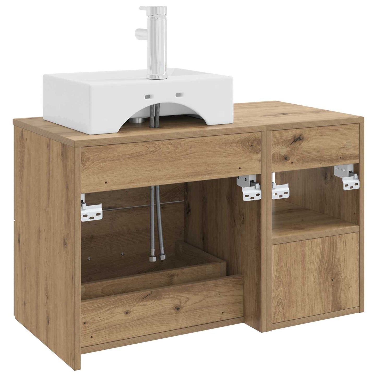 vidaXL Bathroom Furniture Set 2 pcs Artisan Oak Engineered Wood