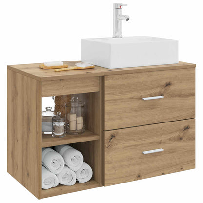 vidaXL Bathroom Furniture Set 2 pcs Artisan Oak Engineered Wood