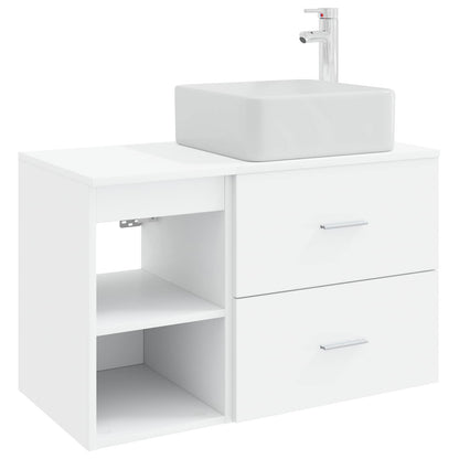 vidaXL Bathroom Furniture Set 2 pcs White Engineered Wood