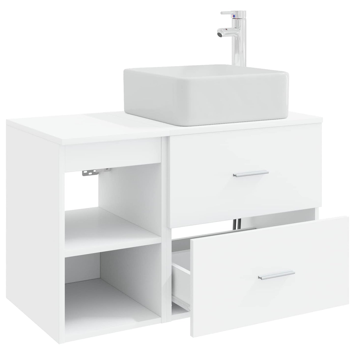 vidaXL Bathroom Furniture Set 2 pcs White Engineered Wood