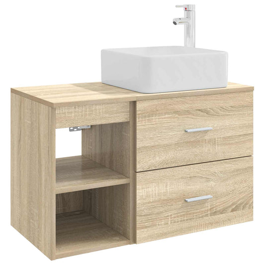 vidaXL Bathroom Furniture Set 2 pcs Sonoma Oak Engineered Wood