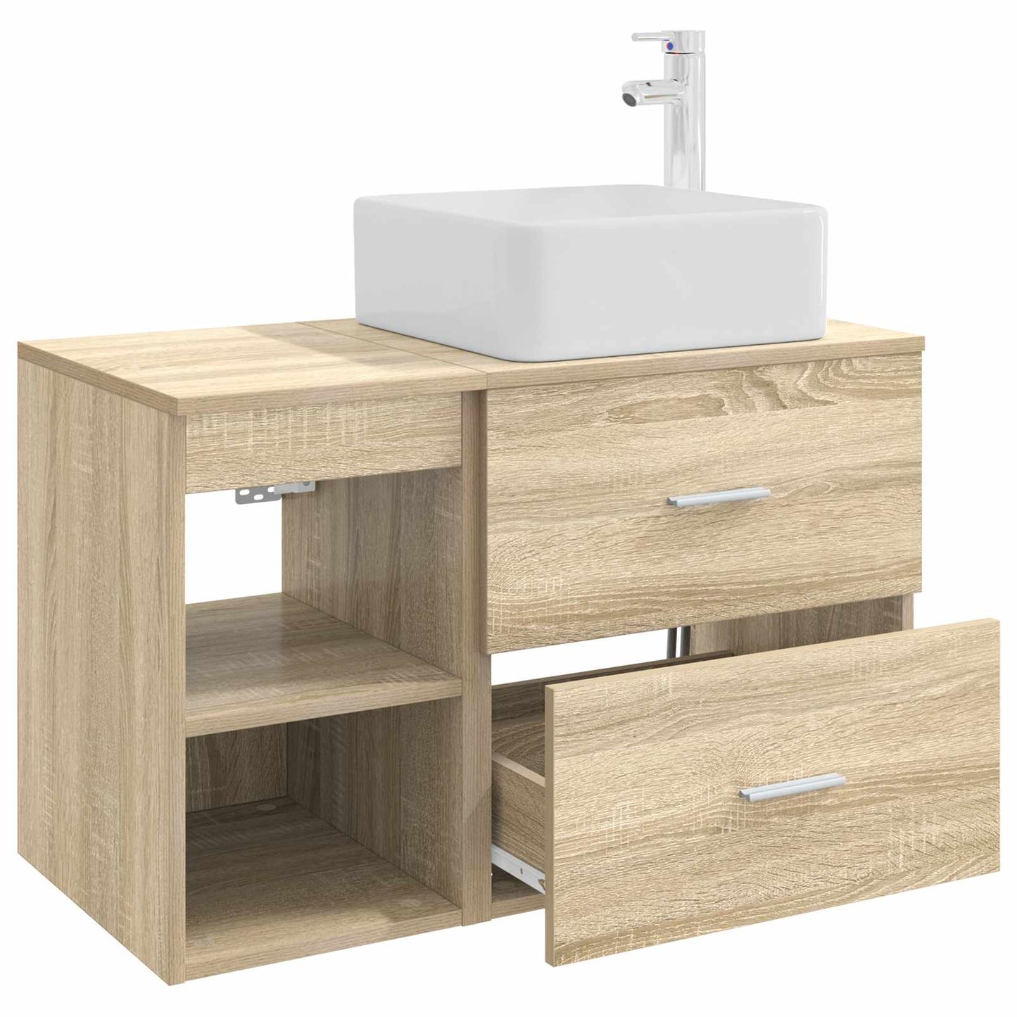 vidaXL Bathroom Furniture Set 2 pcs Sonoma Oak Engineered Wood