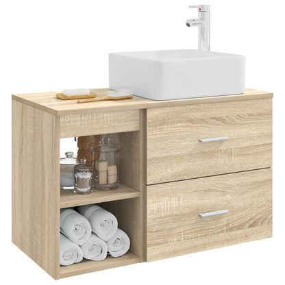 vidaXL Bathroom Furniture Set 2 pcs Sonoma Oak Engineered Wood