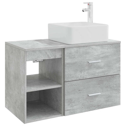 vidaXL Bathroom Furniture Set 2 pcs Concrete Grey Engineered Wood