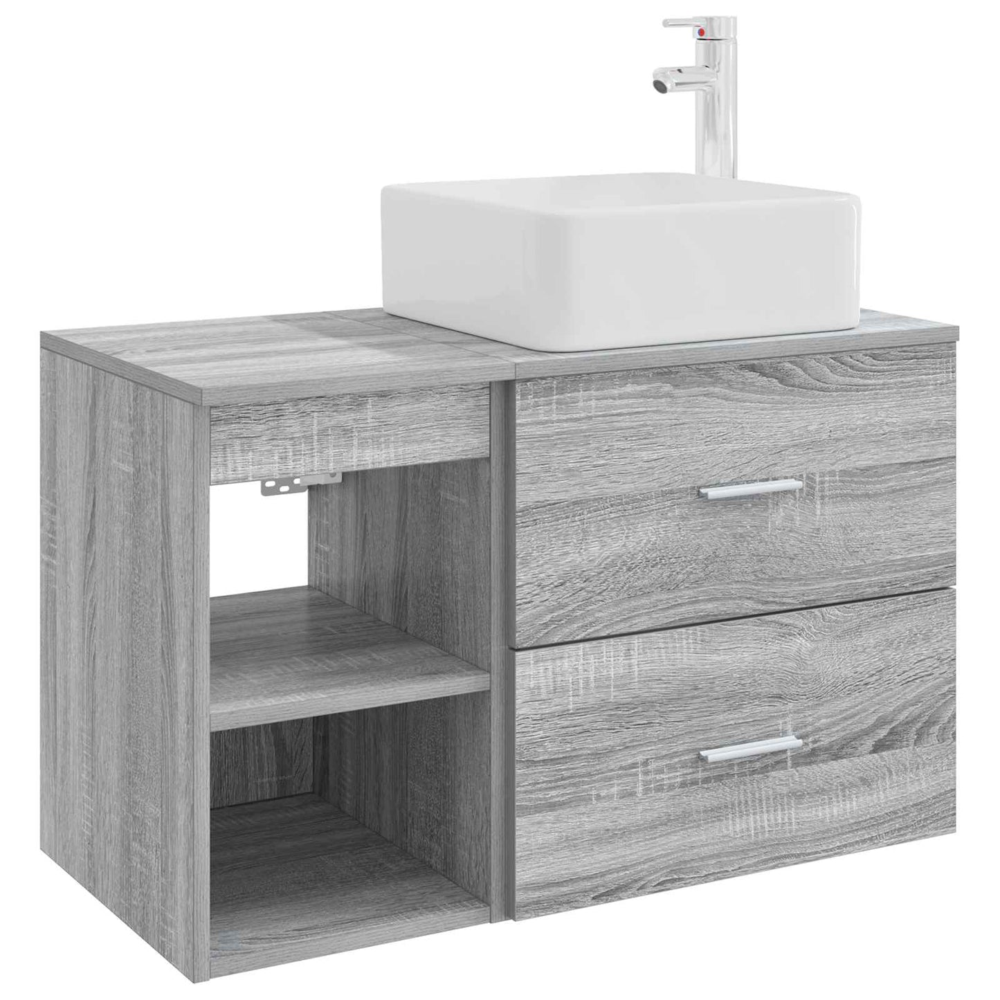 vidaXL Bathroom Furniture Set 2 pcs Grey Sonoma Engineered Wood