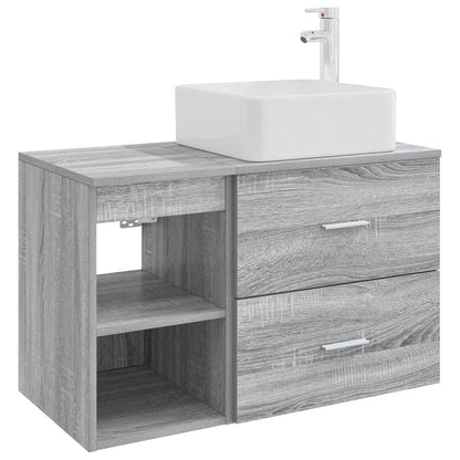 vidaXL Bathroom Furniture Set 2 pcs Grey Sonoma Engineered Wood