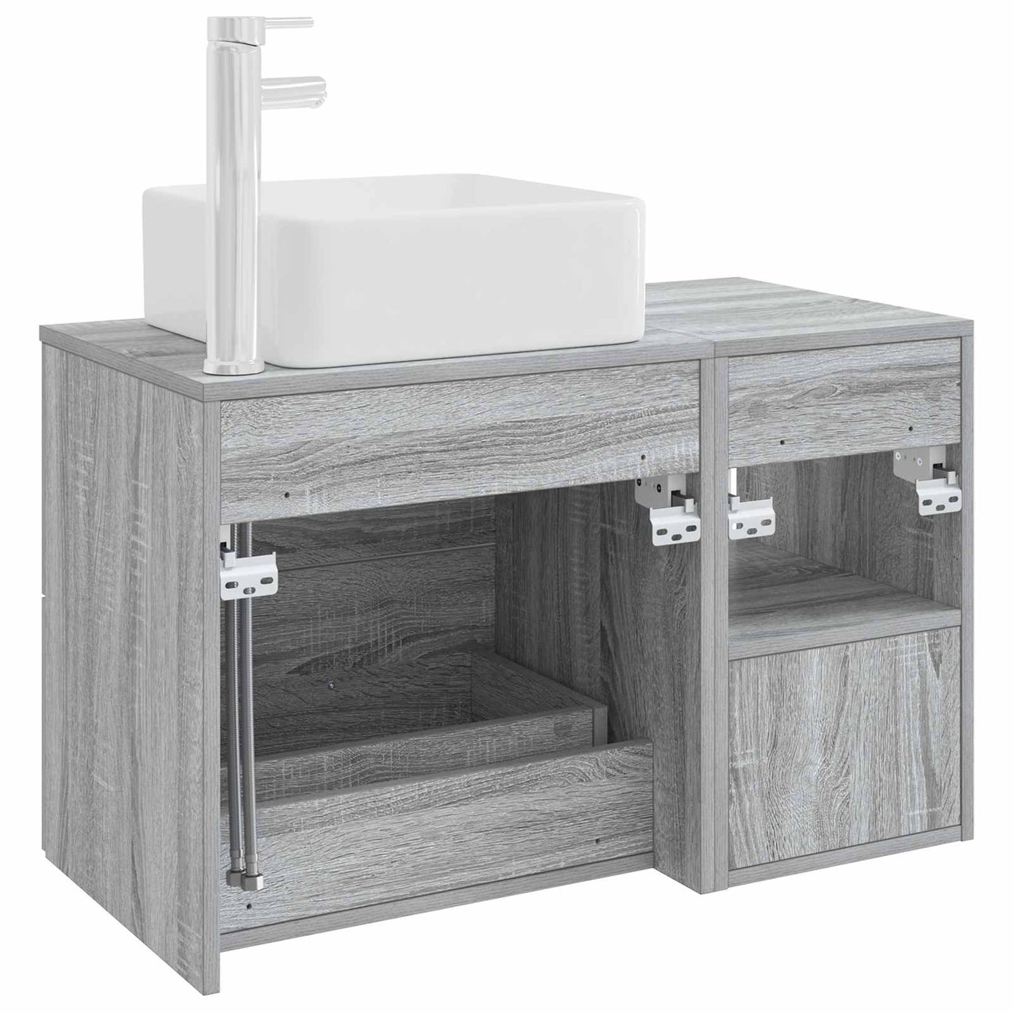 vidaXL Bathroom Furniture Set 2 pcs Grey Sonoma Engineered Wood