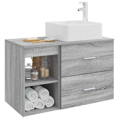 vidaXL Bathroom Furniture Set 2 pcs Grey Sonoma Engineered Wood