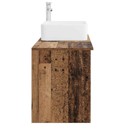 vidaXL Bathroom Furniture Set 2 pcs Old Wood Engineered Wood