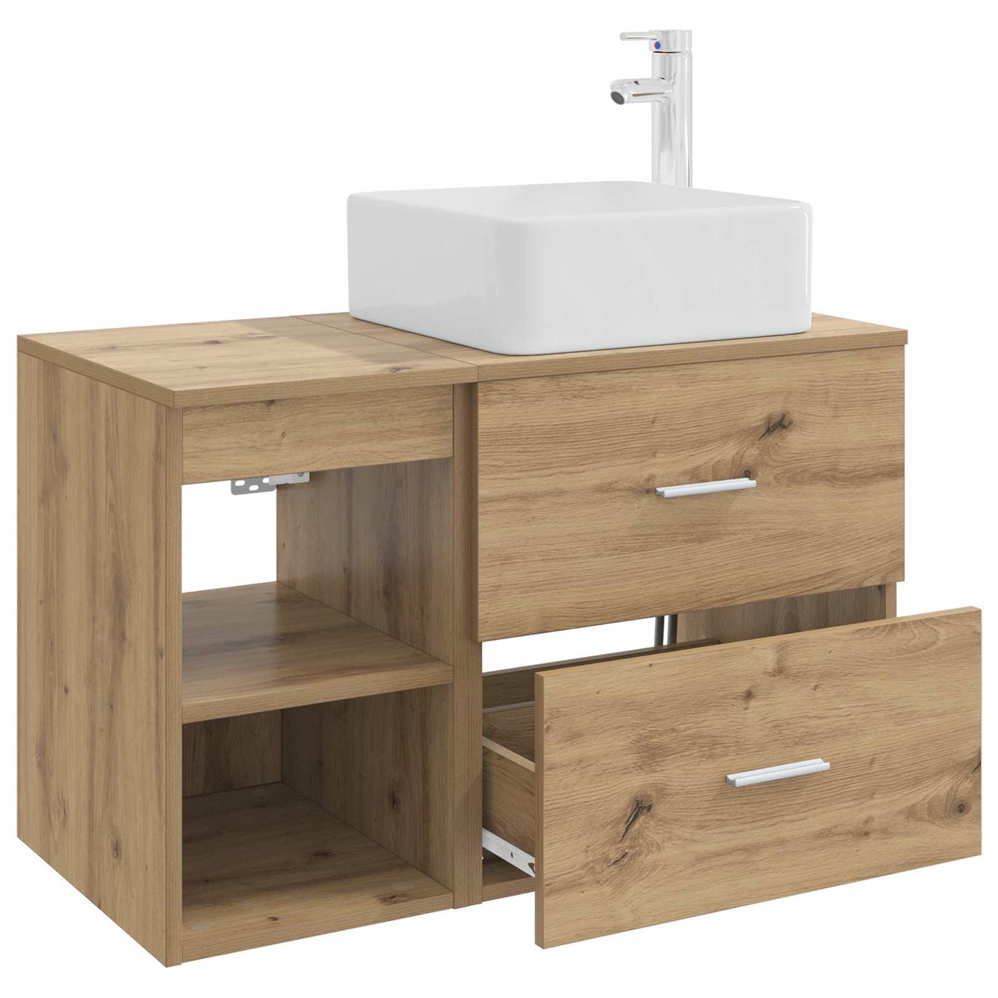 vidaXL Bathroom Furniture Set 2 pcs Artisan Oak Engineered Wood