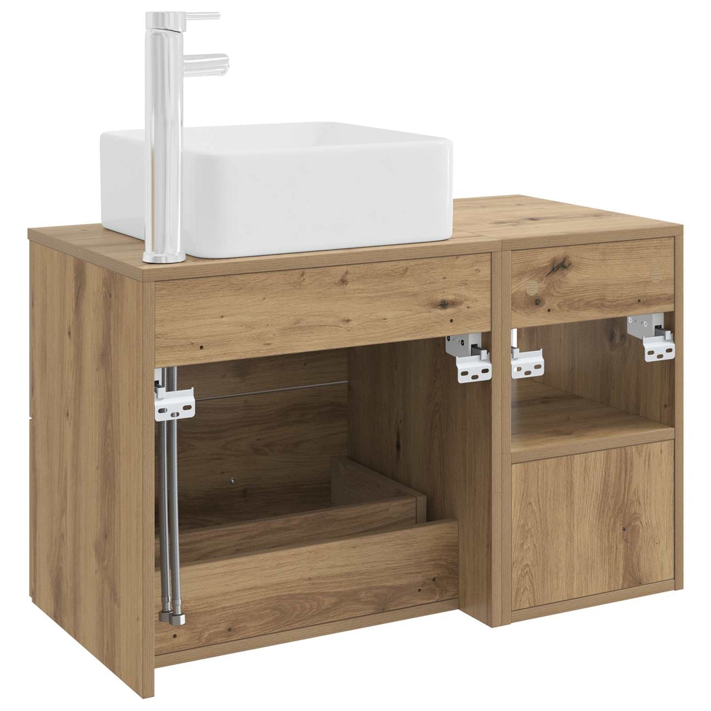 vidaXL Bathroom Furniture Set 2 pcs Artisan Oak Engineered Wood