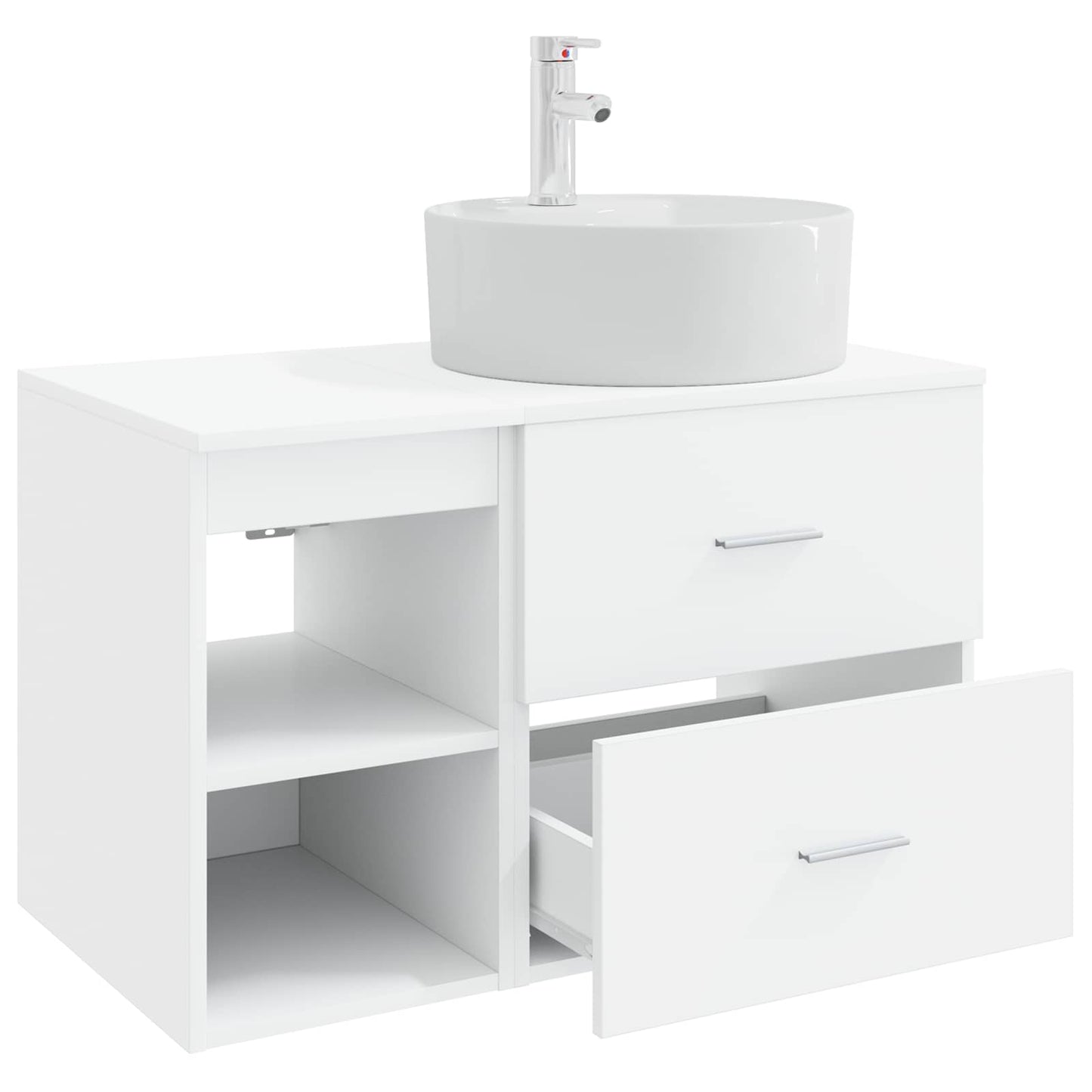 vidaXL Bathroom Furniture Set 2 pcs White Engineered Wood
