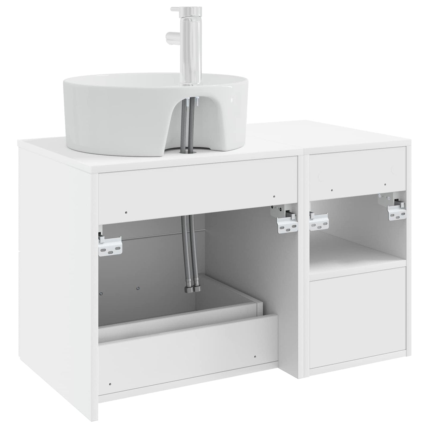 vidaXL Bathroom Furniture Set 2 pcs White Engineered Wood