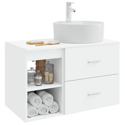 vidaXL Bathroom Furniture Set 2 pcs White Engineered Wood