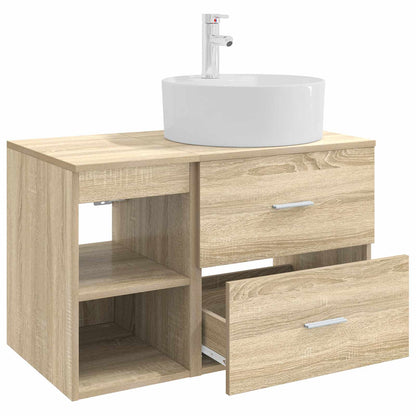 vidaXL Bathroom Furniture Set 2 pcs Sonoma Oak Engineered Wood