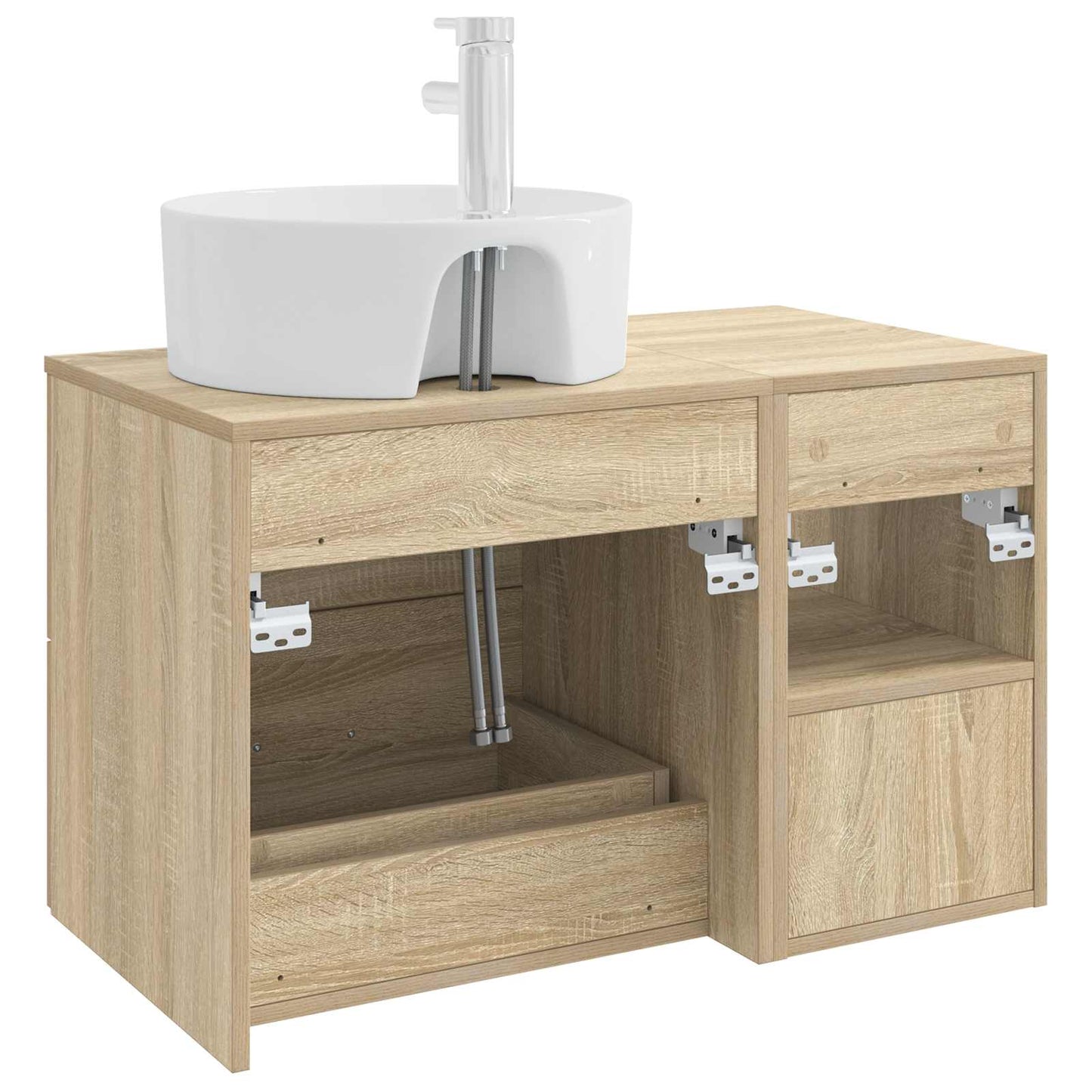 vidaXL Bathroom Furniture Set 2 pcs Sonoma Oak Engineered Wood