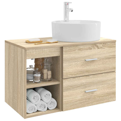 vidaXL Bathroom Furniture Set 2 pcs Sonoma Oak Engineered Wood