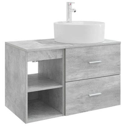 vidaXL Bathroom Furniture Set 2 pcs Concrete Grey Engineered Wood