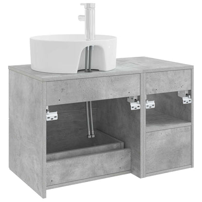 vidaXL Bathroom Furniture Set 2 pcs Concrete Grey Engineered Wood