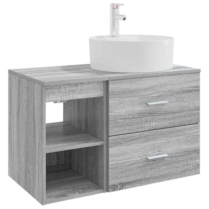 vidaXL Bathroom Furniture Set 2 pcs Grey Sonoma Engineered Wood