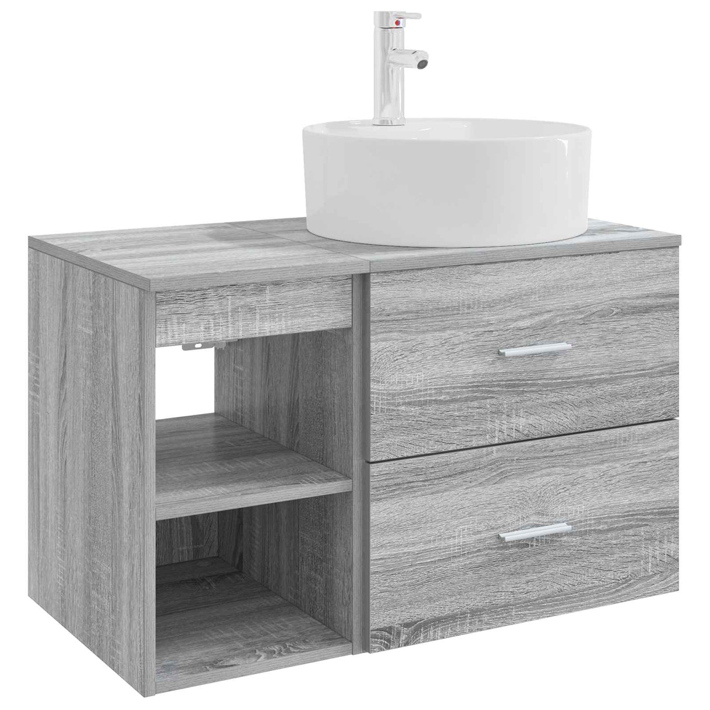 vidaXL Bathroom Furniture Set 2 pcs Grey Sonoma Engineered Wood