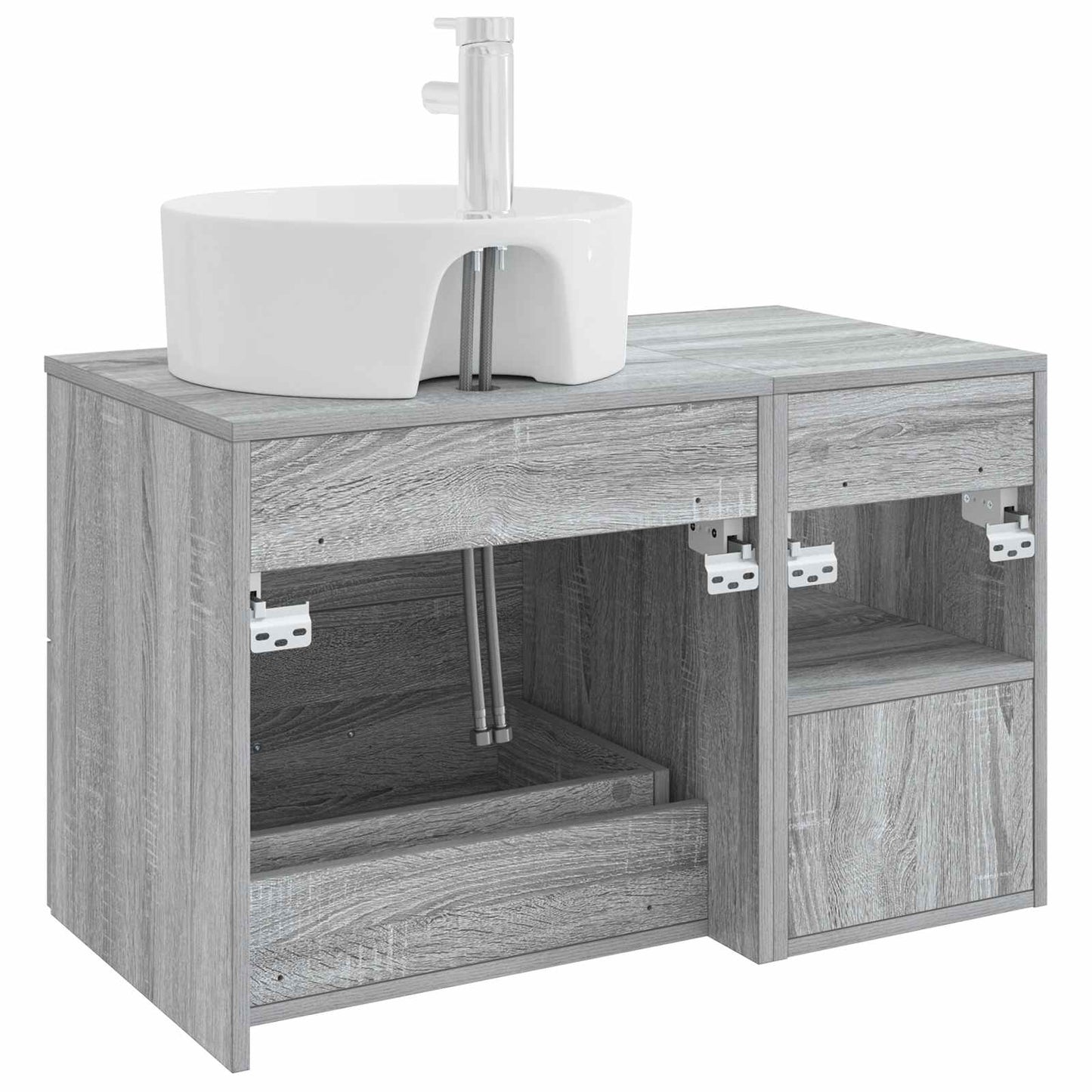vidaXL Bathroom Furniture Set 2 pcs Grey Sonoma Engineered Wood