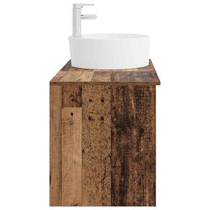 vidaXL Bathroom Furniture Set 2 pcs Old Wood Engineered Wood