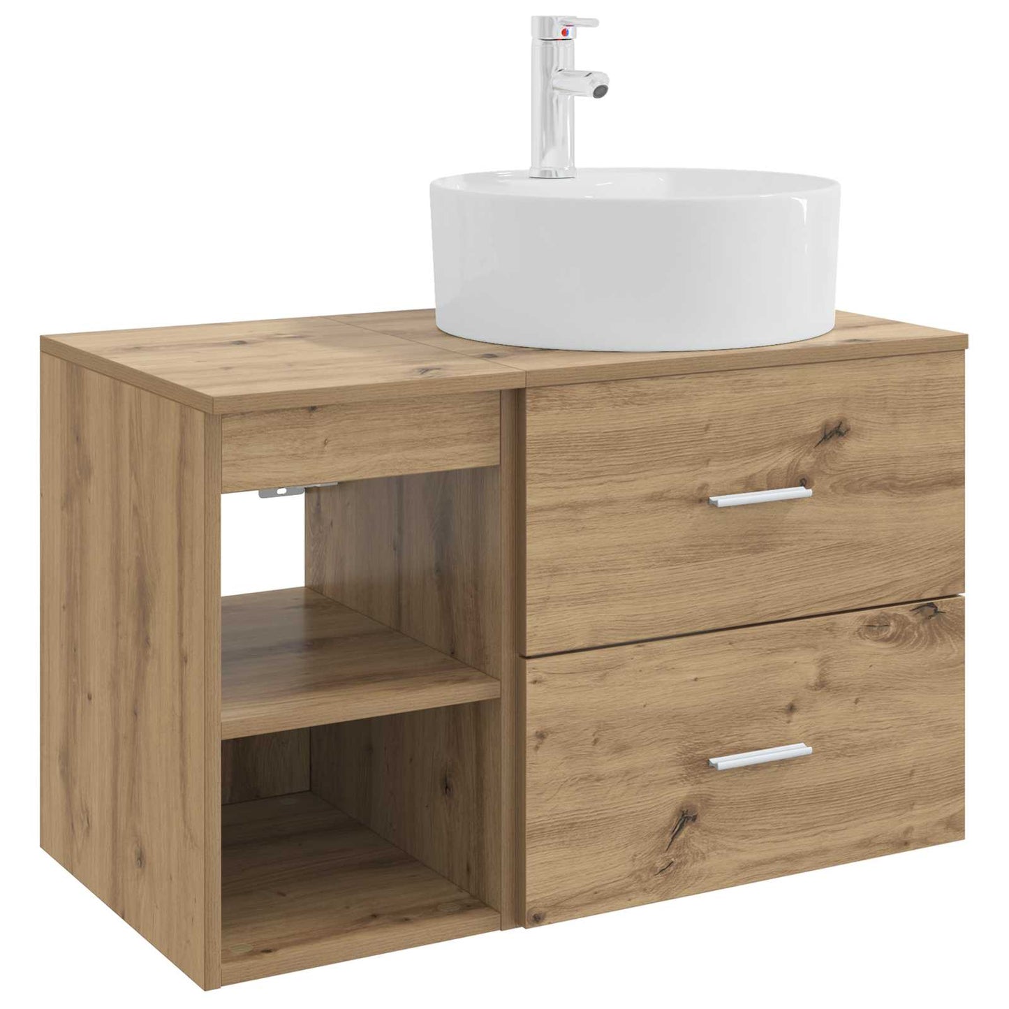vidaXL Bathroom Furniture Set 2 pcs Artisan Oak Engineered Wood