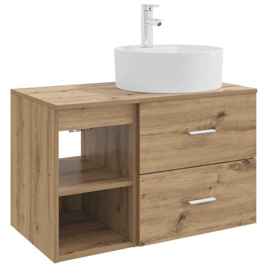 vidaXL Bathroom Furniture Set 2 pcs Artisan Oak Engineered Wood