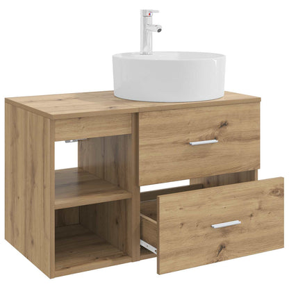 vidaXL Bathroom Furniture Set 2 pcs Artisan Oak Engineered Wood