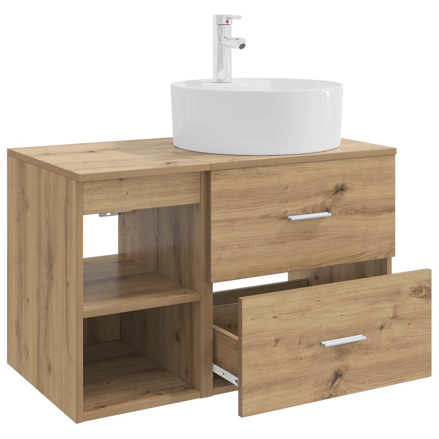 vidaXL Bathroom Furniture Set 2 pcs Artisan Oak Engineered Wood