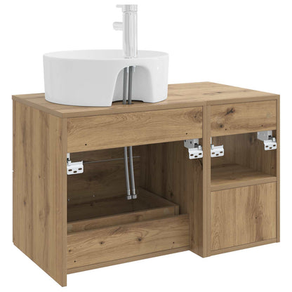 vidaXL Bathroom Furniture Set 2 pcs Artisan Oak Engineered Wood