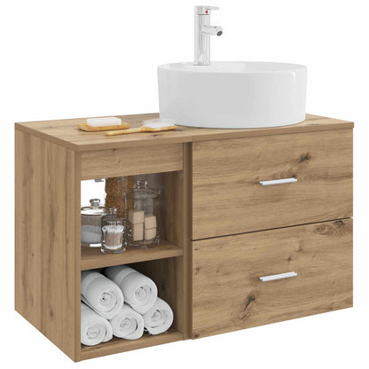 vidaXL Bathroom Furniture Set 2 pcs Artisan Oak Engineered Wood