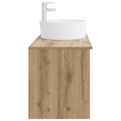 vidaXL Bathroom Furniture Set 2 pcs Artisan Oak Engineered Wood