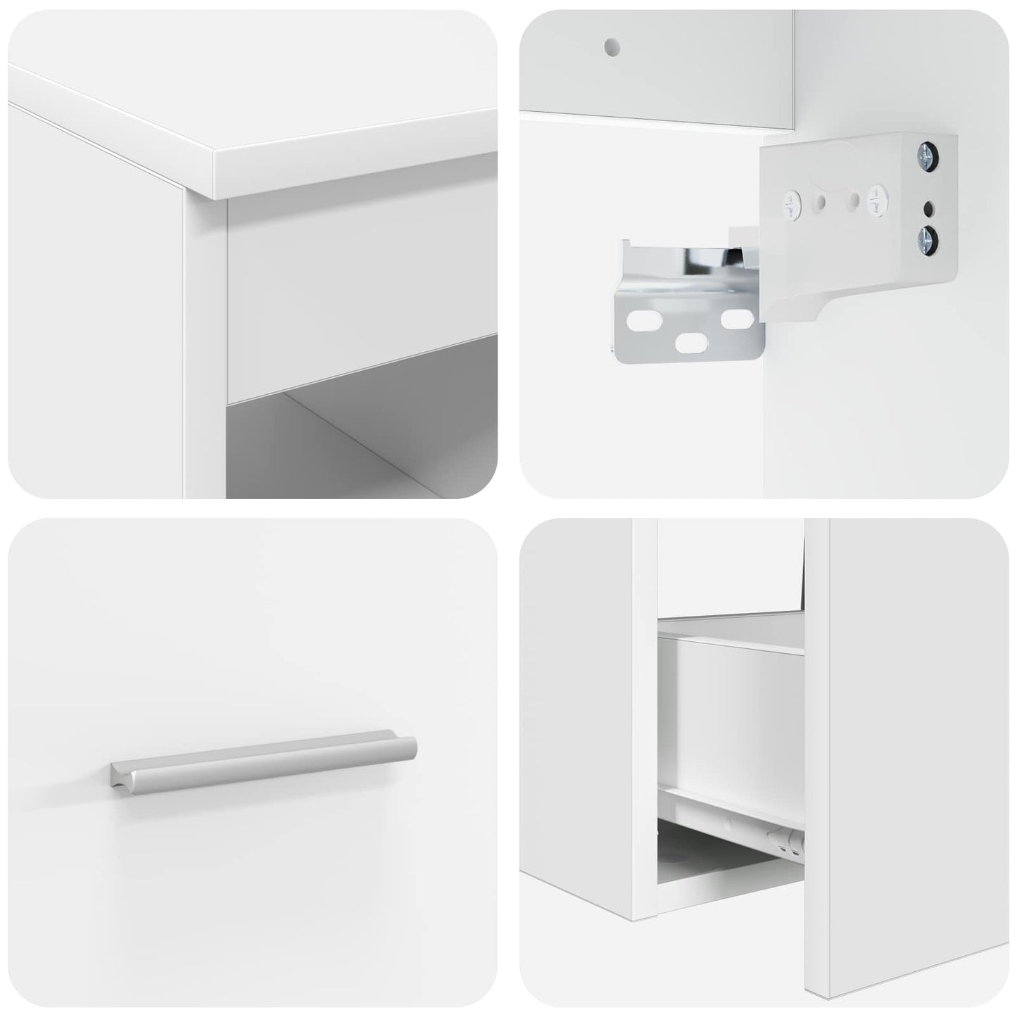 vidaXL Bathroom Furniture Set 2 pcs White Engineered Wood