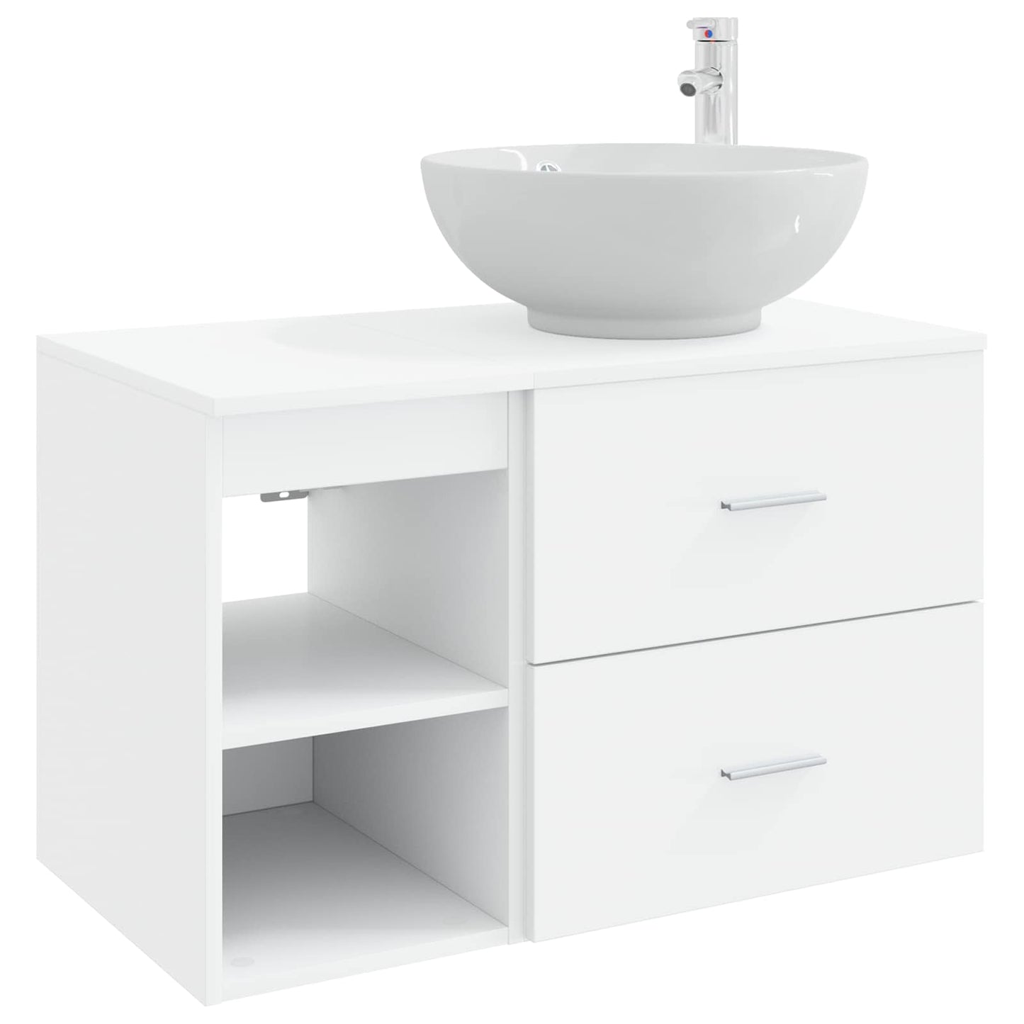 vidaXL Bathroom Furniture Set 2 pcs White Engineered Wood