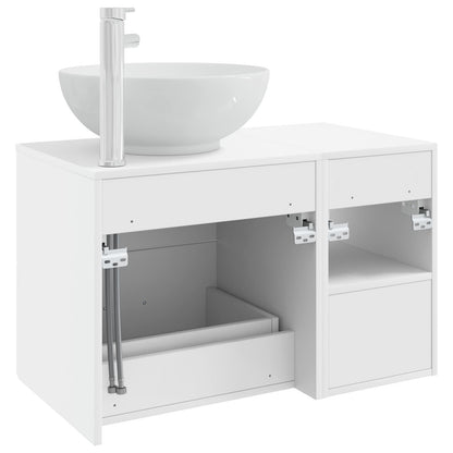 vidaXL Bathroom Furniture Set 2 pcs White Engineered Wood