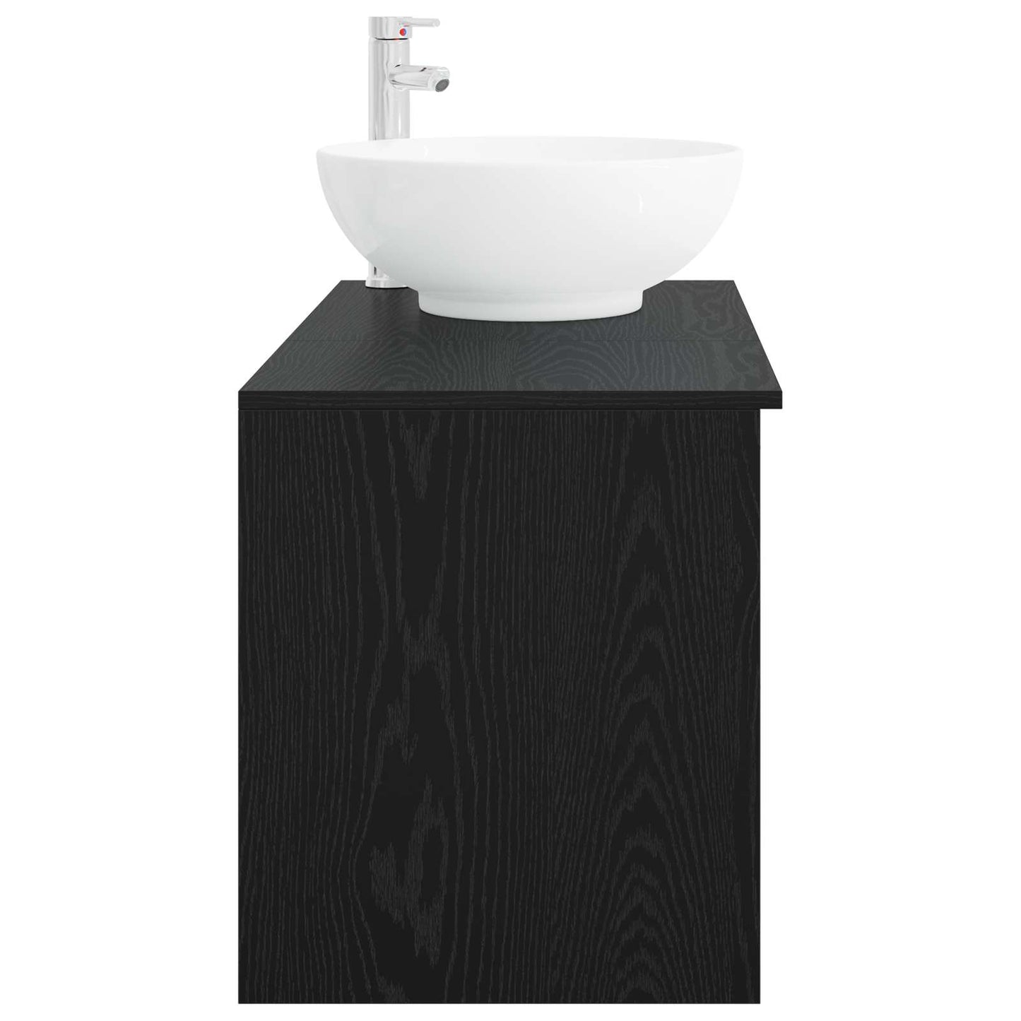 vidaXL Bathroom Furniture Set 2 pcs Black Oak Engineered Wood