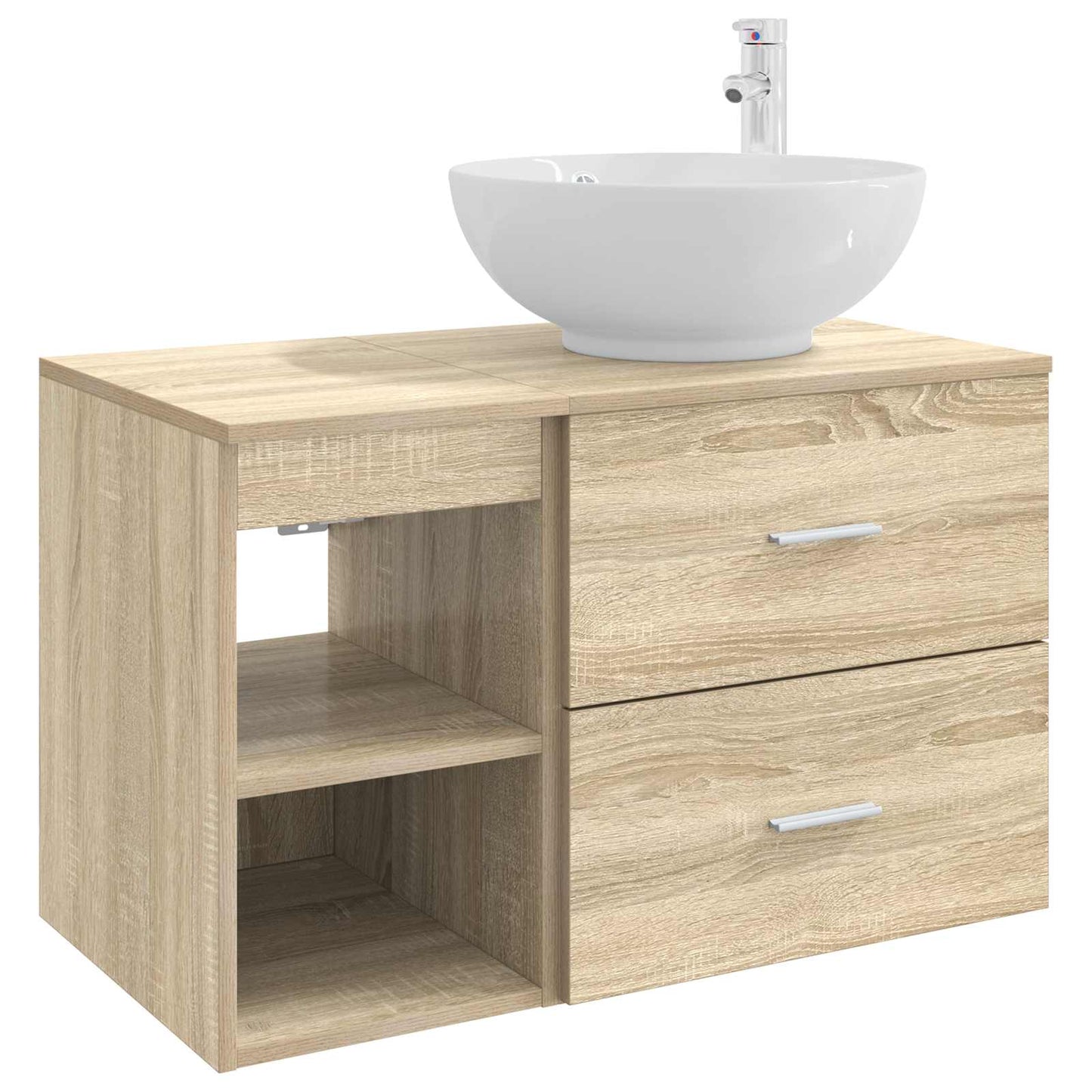 vidaXL Bathroom Furniture Set 2 pcs Sonoma Oak Engineered Wood