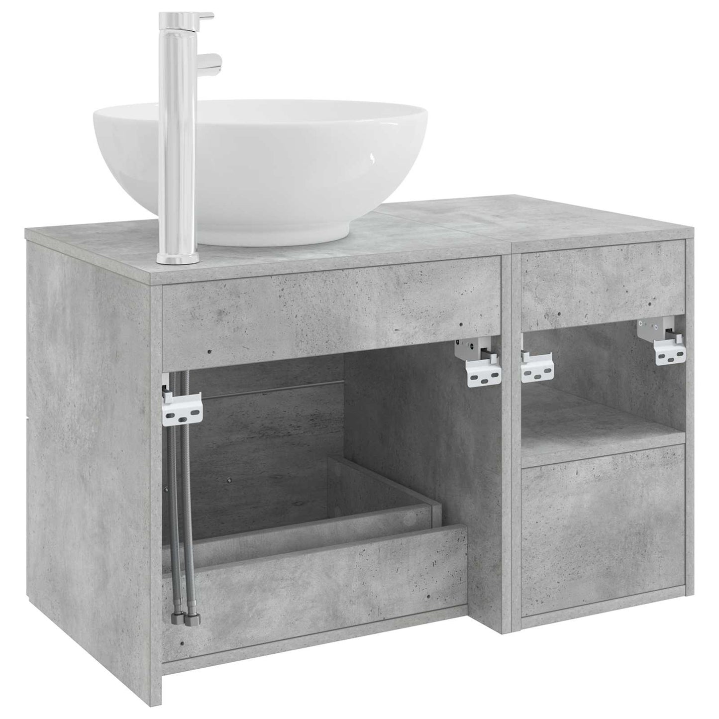 vidaXL Bathroom Furniture Set 2 pcs Concrete Grey Engineered Wood