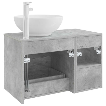 vidaXL Bathroom Furniture Set 2 pcs Concrete Grey Engineered Wood