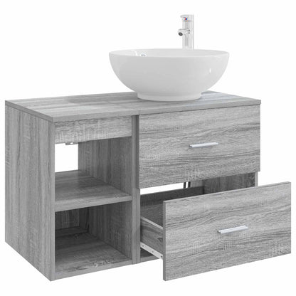 vidaXL Bathroom Furniture Set 2 pcs Grey Sonoma Engineered Wood