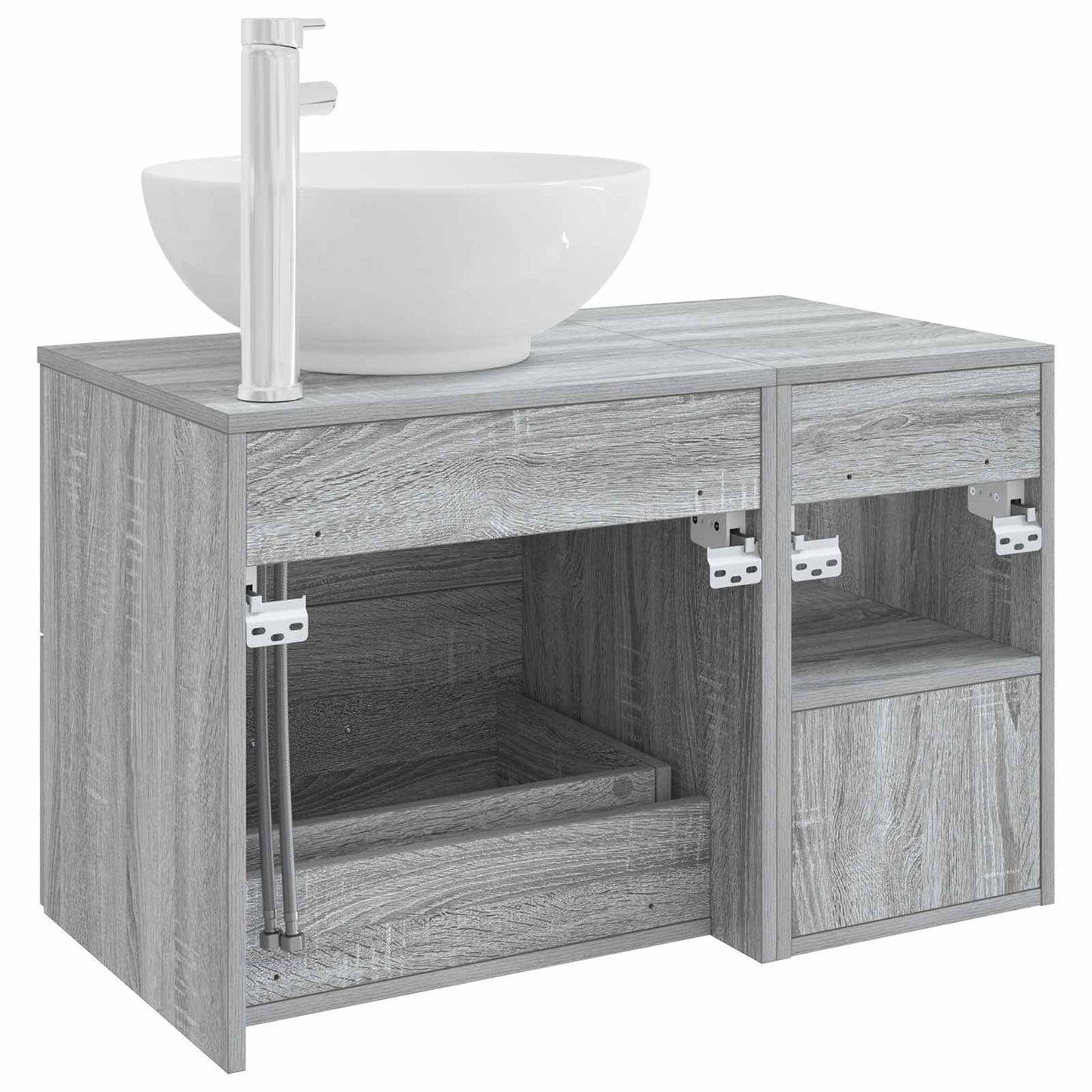 vidaXL Bathroom Furniture Set 2 pcs Grey Sonoma Engineered Wood