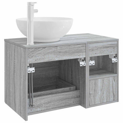 vidaXL Bathroom Furniture Set 2 pcs Grey Sonoma Engineered Wood