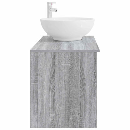 vidaXL Bathroom Furniture Set 2 pcs Grey Sonoma Engineered Wood